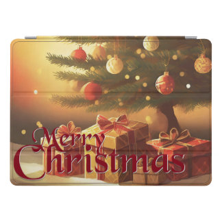 Christmas Tree with Golden Presents iPad Pro Cover