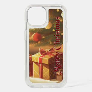 Christmas Tree with Golden Presents iPhone 15 Case