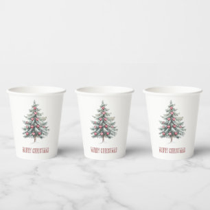 Christmas Tree with Hearts Paper Cups