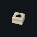 Christmas Tree with Hollow Ornaments Rubber Stamp<br><div class="desc">An evergreen tree loaded with round ornaments that you can separately color in.</div>