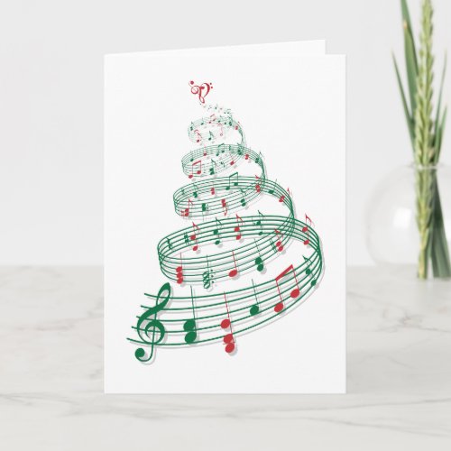 Christmas tree with music notes