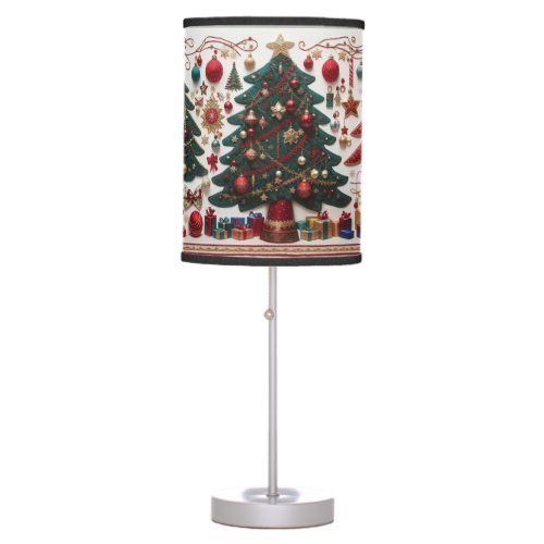  Christmas Tree with Ornaments and Decorations Table Lamp