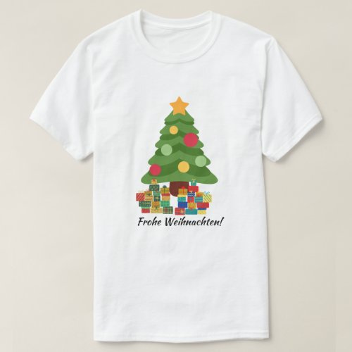 Christmas tree with presents Merry Christmas T_Shirt
