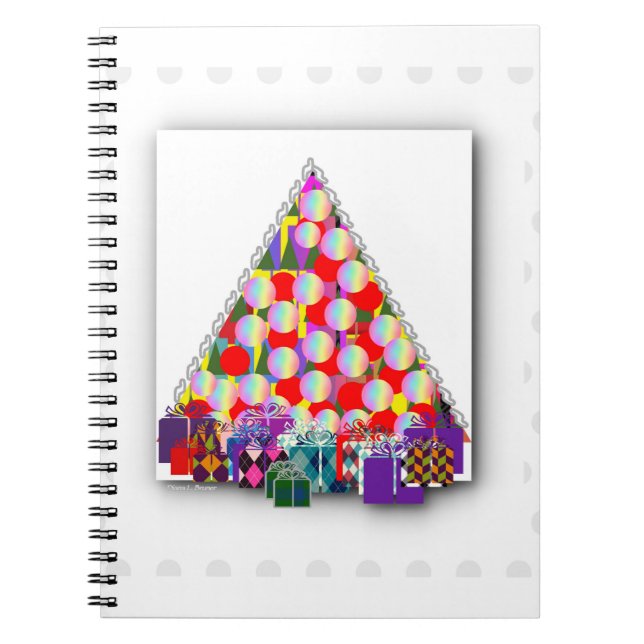 CHRISTMAS TREE WITH PRESENTS NOTEBOOK (Front)