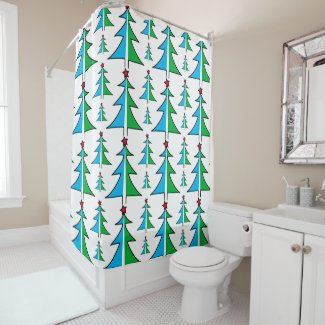 Christmas Tree shower curtain