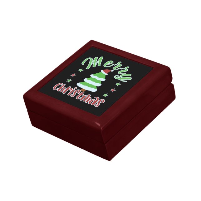 Christmas tree with Santa hat Gift Box (Side)