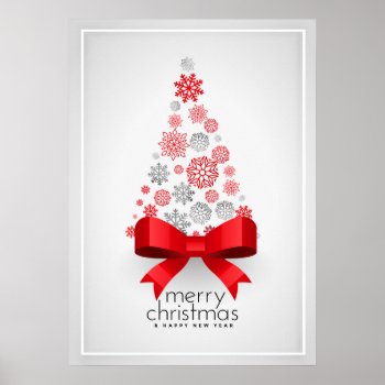 Christmas Tree With Snowflakes Poster by Pick_Up_Me at Zazzle
