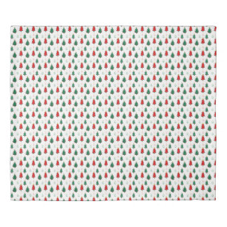 Christmas tree with star topper seamless pattern duvet cover