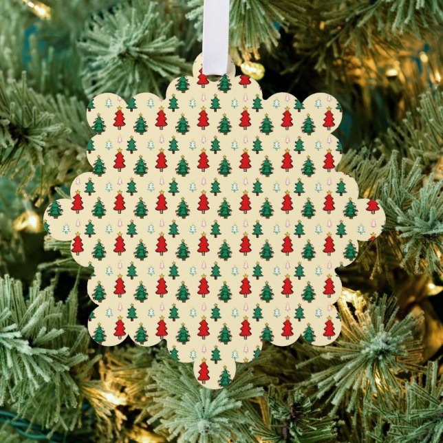 Christmas tree with star topper seamless pattern ornament card (Insitu (Tree))