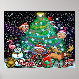 Christmas Tree with Trimmings Poster