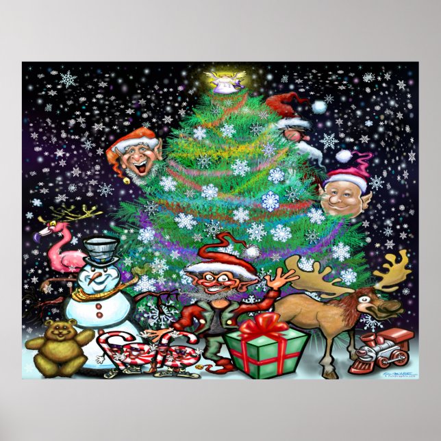 Christmas Tree with Trimmings Poster (Front)