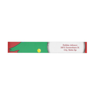 Christmas Tree with Your Photos Wrap Around Address Label