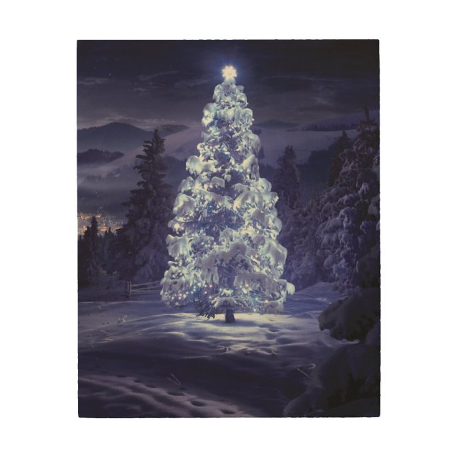 Christmas Tree  Wood Wall Art (Front)