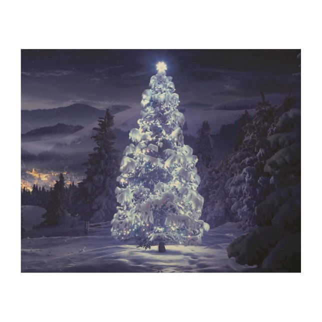 Christmas Tree  Wood Wall Art (Front)
