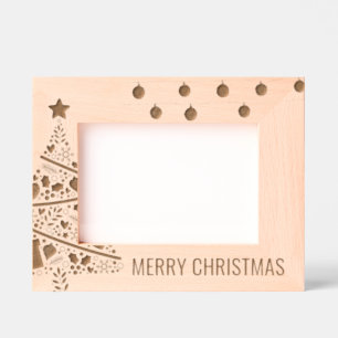 Christmas Tree Wooden Laser Picture Engraved Frames