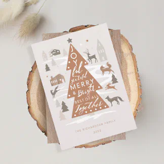 No-Photo Christmas Cards | Zazzle