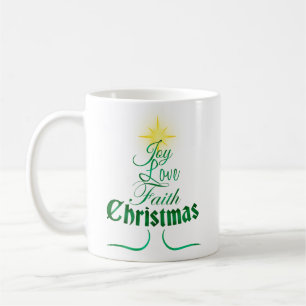 Christmas Tree Word Art Holiday Coffee Mug