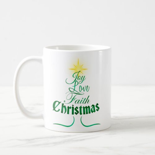 Christmas Tree Word Art Holiday Coffee Mug