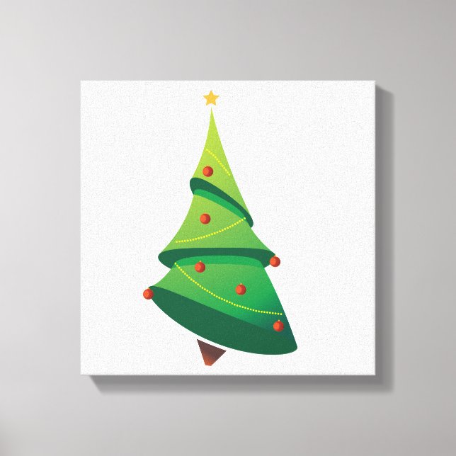 Christmas Tree Wrapped Canvas Print (Front)