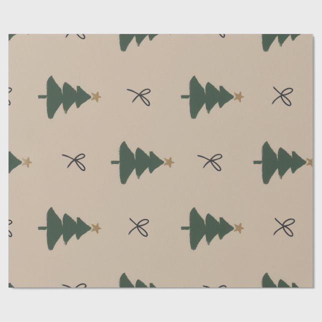 Christmas tree wrapping paper (Flat)