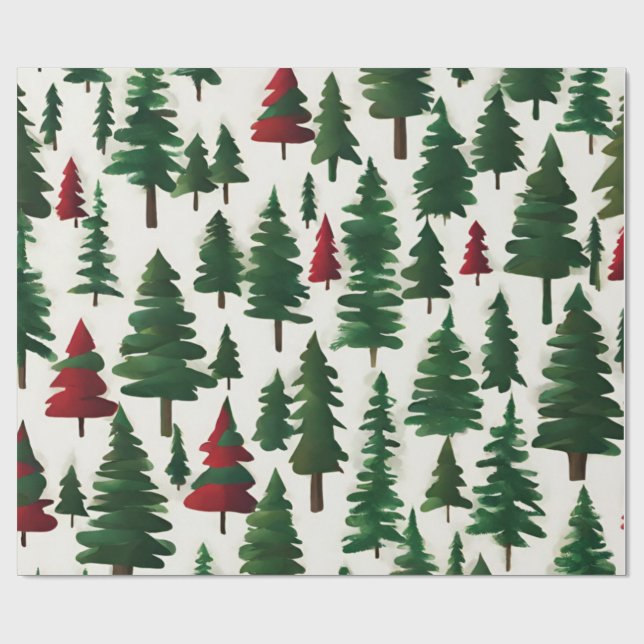 Christmas Tree Wrapping Paper (Flat)