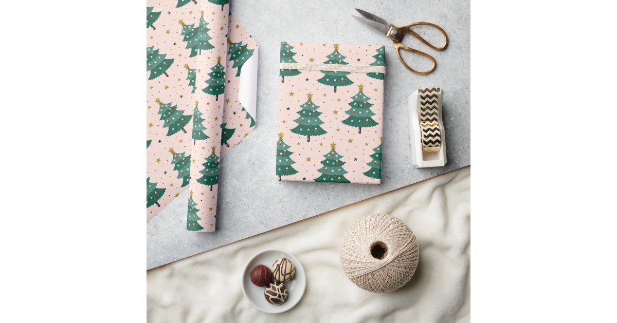 Christmas Tree Wrapping Paper Zazzle