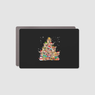Christmas Tree Xmas Lights Chihuahua Classic T-Shi Car Magnet