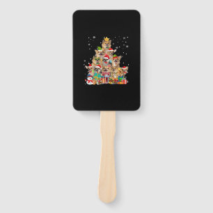 Christmas Tree Xmas Lights Chihuahua Classic T-Shi Hand Fan