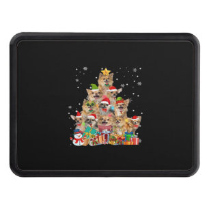 Christmas Tree Xmas Lights Chihuahua Classic T-Shi Hitch Cover