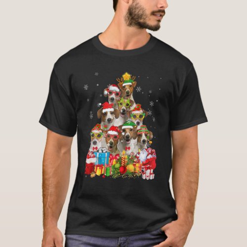 Christmas Tree Xmas Pajama Jack Russell Terrier Do T_Shirt