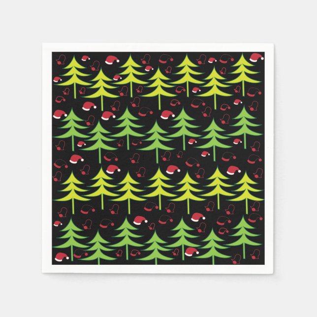 Christmas Tree Xmas Party  Napkins (Front)