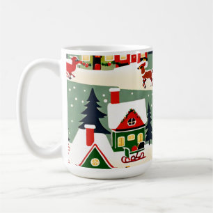Christmas tree Xmas village snowing pic Coffee Mug