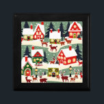 Christmas tree Xmas village snowing pic Gift Box<br><div class="desc">Christmas tree Christmas houses snowing cute Xmas design with show Xmas trees and ornaments cute festive design for the Christmas holidays. Merry Christmas .Cute Santa Claus gift ideas. Santa Claus Christmas decoration Xmas festive decor, cute Santa Claus home decor pillows art wall decor cute Xmas decoration wall art metal art...</div>