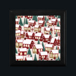 Christmas tree Xmas village snowing pic  Gift Box<br><div class="desc">Christmas tree Christmas houses snowing cute Xmas design with show Xmas trees and ornaments cute festive design for the Christmas holidays. Merry Christmas .Cute Santa Claus gift ideas. Santa Claus Christmas decoration Xmas festive decor, cute Santa Claus home decor pillows art wall decor cute Xmas decoration wall art metal art...</div>