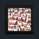 Christmas tree Xmas village snowing pic  Gift Box<br><div class="desc">Christmas tree Christmas houses snowing cute Xmas design with show Xmas trees and ornaments cute festive design for the Christmas holidays. Merry Christmas .Cute Santa Claus gift ideas. Santa Claus Christmas decoration Xmas festive decor, cute Santa Claus home decor pillows art wall decor cute Xmas decoration wall art metal art...</div>