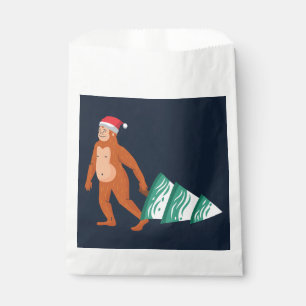 christmas tree yeti sasquatch bigfoot favor bag