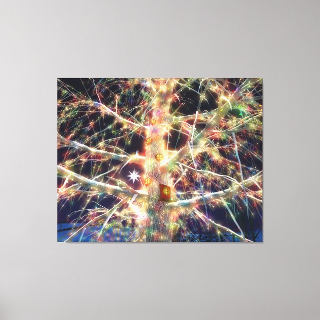 Christmas Treehouse Canvas Print (Front)