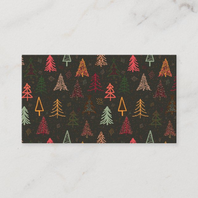 Christmas Trees 4 Business Card (Front)