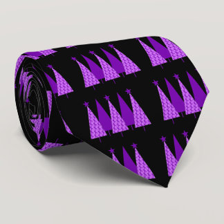 Christmas Trees - Alzheimers Purple Ribbon Tie