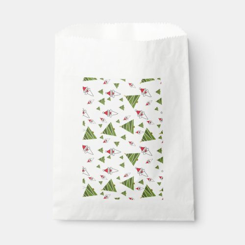 Christmas Trees and Santa Claus Favor Bag