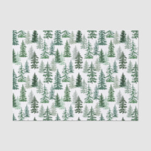 Christmas Trees and Snow in the Forest Tissue Paper