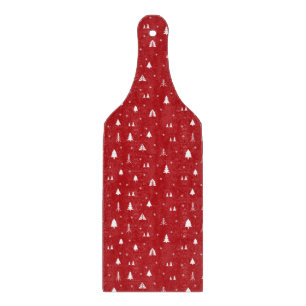 Christmas Trees and Snowflakes Cutting Board
