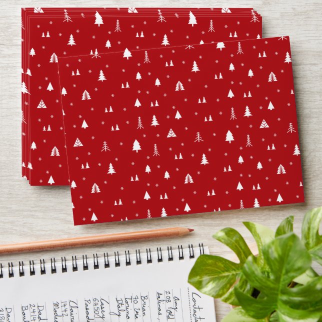 Christmas Trees and Snowflakes Envelope (Stacked)