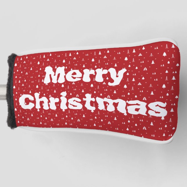 Christmas Trees and Snowflakes Golf Head Cover (Front)