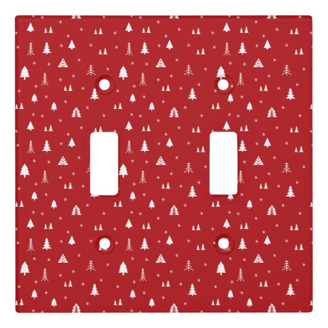 Christmas Trees and Snowflakes Light Switch Cover (Front)