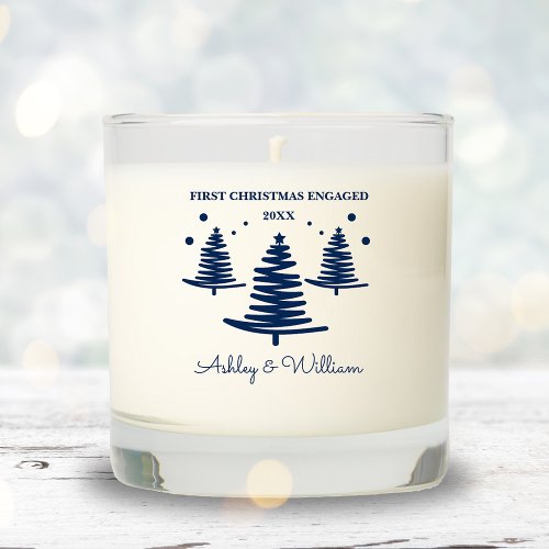 Christmas Trees and Snowflakes Navy Scented Candle