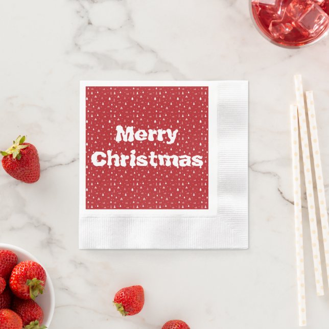 Christmas Trees and Snowflakes Paper Napkins (Insitu)