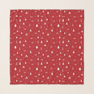 Christmas Trees and Snowflakes Scarf