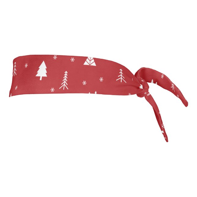 Christmas Trees and Snowflakes Tie Headband (Rotate 90)