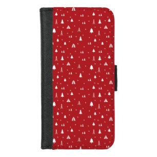 Christmas Trees and Snowflakes Wallet Case